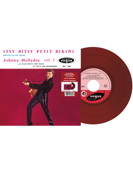 Johnny Hallyday - EP N°03 - Itsy Bitsy Petit Bikini (Vinyle 7'')