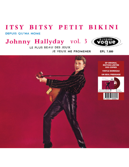 Johnny Hallyday - EP N°03 - Itsy Bitsy Petit Bikini (Vinyle 7'')