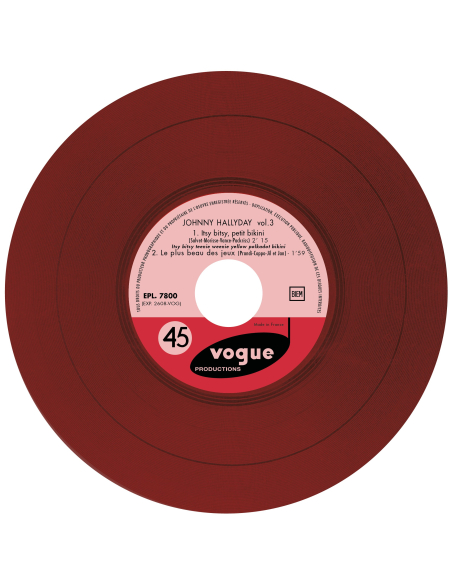 Johnny Hallyday - EP N°03 - Itsy Bitsy Petit Bikini (Vinyle 7'')