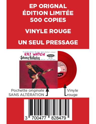 Johnny Hallyday - EP N°04 - Le P'tit Clown De Ton Cœur (Vinyle 7'')