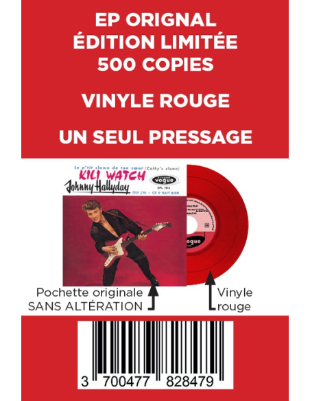 Johnny Hallyday - EP N°04 - Le P'tit Clown De Ton Cœur (Vinyle 7'')