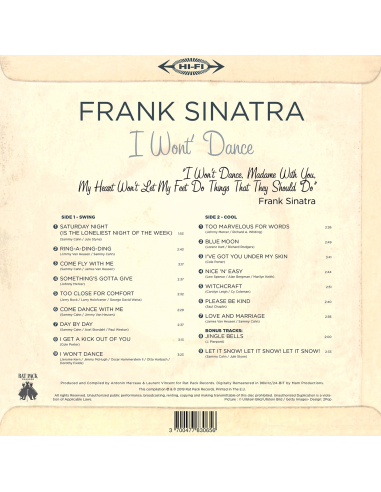 Frank Sinatra - I Won't Dance - RSD 2019 (Vinyle)