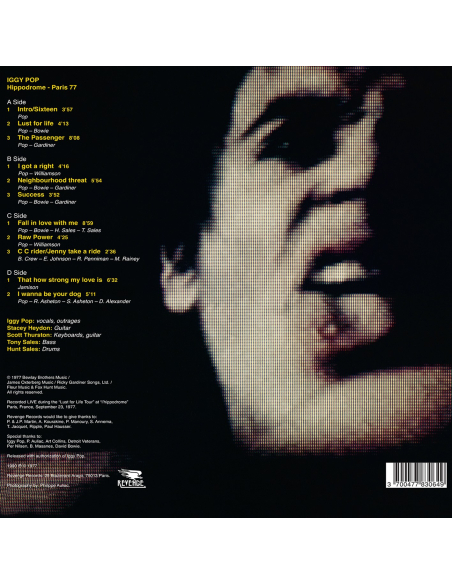 Iggy Pop - Hippodrome '77 - RSD 2019 (Vinyle)