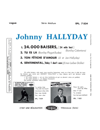 Johnny Hallyday - EP N°07 - 24 000 Baisers  