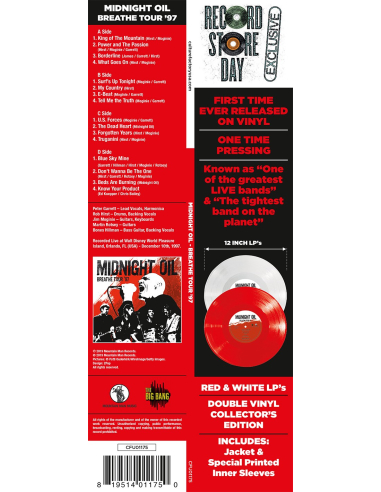 Midnight Oil - Breathe Tour '97 - RSD 2019 (Vinyle)