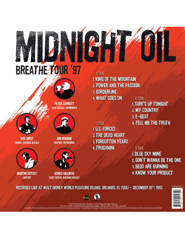 Midnight Oil - Breathe Tour '97 - RSD 2019 (Vinyle)