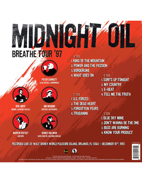 Midnight Oil - Breathe Tour '97 - RSD 2019 (Vinyle)
