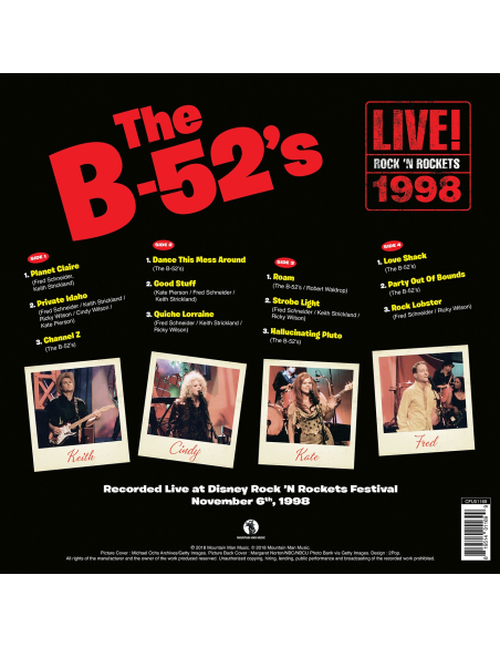The B-52's - Live At Rock 'N Rockets (Vinyle)