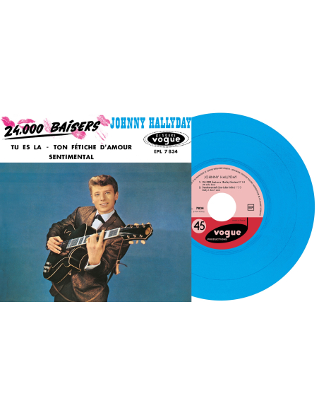 Johnny Hallyday - EP N°07 - 24 000 Baisers (Vinyle 7'')