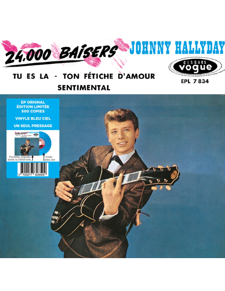 Johnny Hallyday - EP N°07 - 24 000 Baisers (Vinyle 7'')