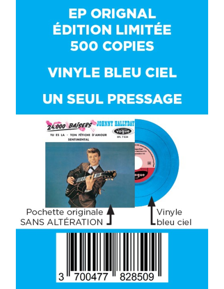 Johnny Hallyday - EP N°07 - 24 000 Baisers (Vinyle 7'')