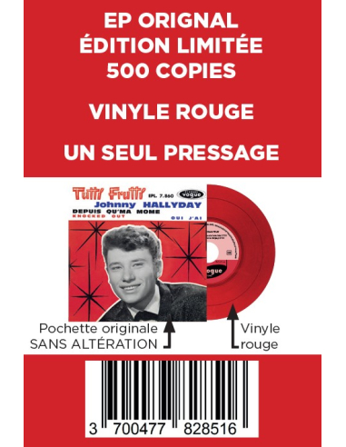 Johnny Hallyday - EP N°08 - Tutti Frutti (Vinyle 7'')