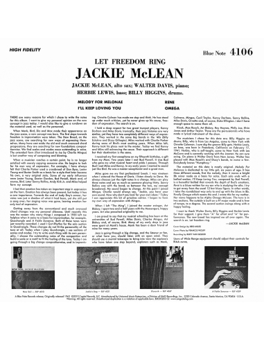 Jackie McLean - Let Freedom Ring (CD Mini LP)