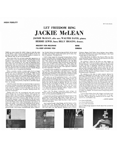 Jackie McLean - Let Freedom Ring (Vinyle)