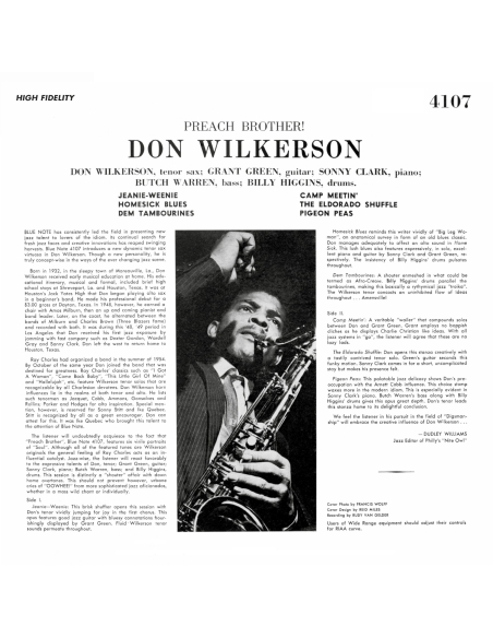 Don Wilkerson - Preach Brother! (Vinyle)