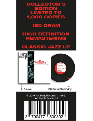 Don Wilkerson - Preach Brother! (Vinyle)