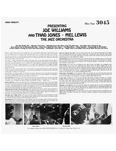 Joe Williams - Presenting Joe Williams & Thad Jones (Vinyle)