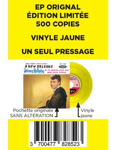 Johnny Hallyday - EP N°09 - A New Orleans (Vinyle 7'')