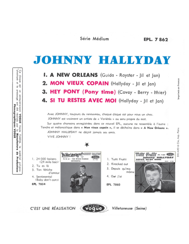 Johnny Hallyday - EP N°09 - A New Orleans (Vinyle 7'')