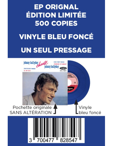 Johnny Hallyday - EP N°11 - Johnny Hallyday Chante Johnny Hallyday (Vinyle 7'')