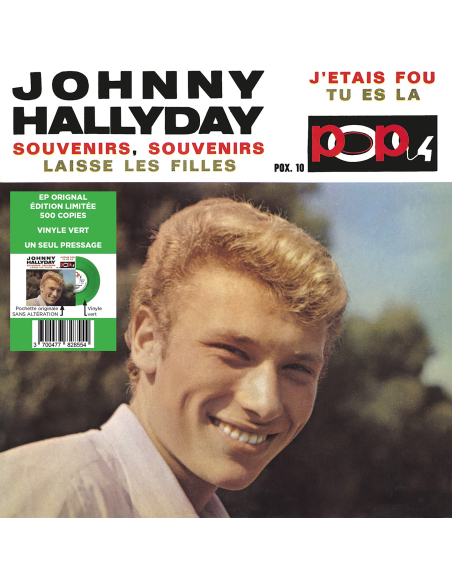 Johnny Hallyday - EP N°12 - Pop 4 - Souvenirs, Souvenirs (Vinyle 7'')
