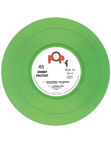 Johnny Hallyday - EP N°12 - Pop 4 - Souvenirs, Souvenirs (Vinyle 7'')