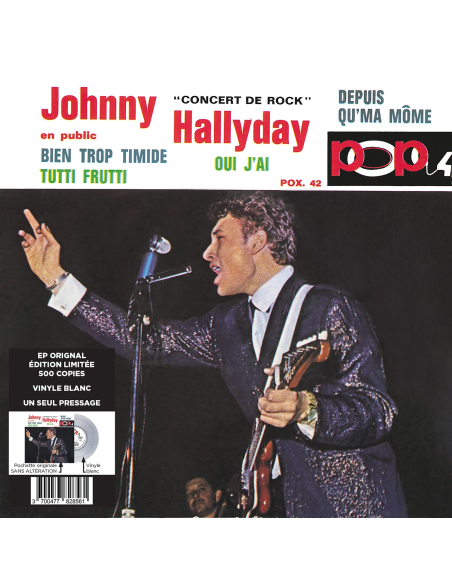 Johnny Hallyday - EP N°13 - Pop 4 - Concert De Rock (Vinyle 7'')