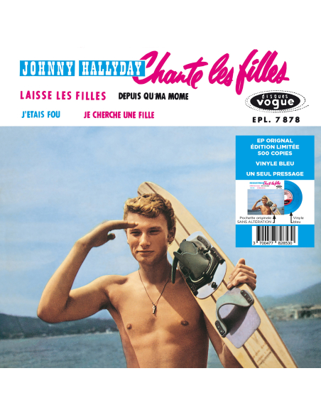 Johnny Hallyday - EP N°10 -  Johnny Hallyday Chante les Filles (Vinyle 7'')