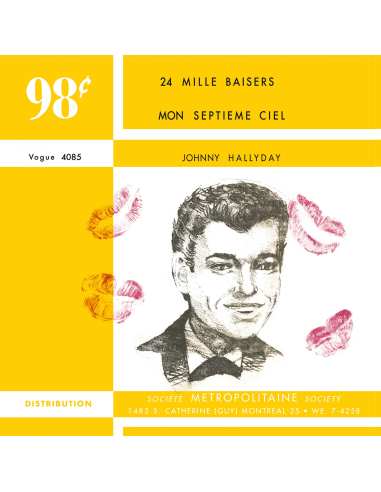 Johnny Hallyday - 24 Mille Baisers - Vinyle VERT (Canada) (Vinyle 7'')