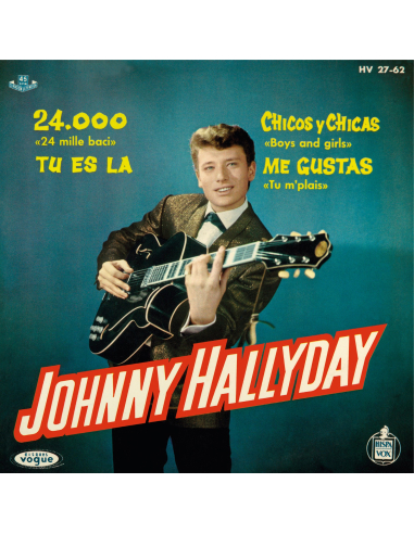Johnny Hallyday - 24.000 Baisers - Vinyle TRANSPARENT (Espagne) (Vinyle 7'')