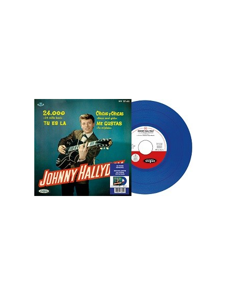 Johnny Hallyday - 24.000 Baisers - Vinyle BLEU (Espagne) (Vinyle 7'')