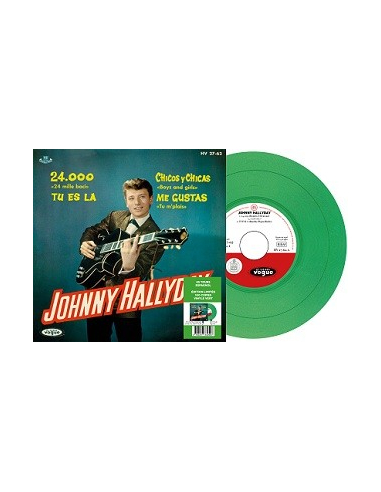 Johnny Hallyday - 24.000 Baisers - Vinyle VERT (Espagne) (Vinyle 7'')