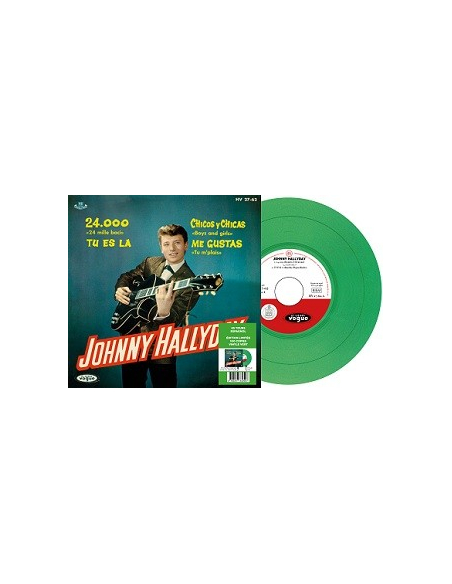 Johnny Hallyday - 24.000 Baisers - Vinyle VERT (Espagne) (Vinyle 7'')