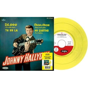 Johnny Hallyday - 24.000 Baisers - Vinyle JAUNE (Espagne) (Vinyle 7'')
