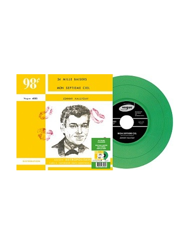 Johnny Hallyday - 24 Mille Baisers - Vinyle VERT (Canada) (Vinyle 7'')