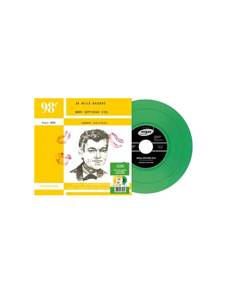 Johnny Hallyday - 24 Mille Baisers - Vinyle VERT (Canada) (Vinyle 7'')