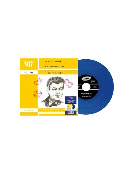 Johnny Hallyday - 24 Mille Baisers - Vinyle BLEU (Canada) (Vinyle 7'')
