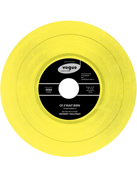 Johnny Hallyday - Souvenirs, Souvenirs - Vinyle JAUNE (Canada) (Vinyle 7'')