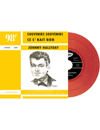 Johnny Hallyday - Souvenirs, Souvenirs - Vinyle ROUGE (Canada) (Vinyle 7'')