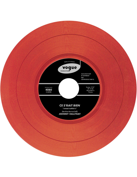 Johnny Hallyday - Souvenirs, Souvenirs - Vinyle ROUGE (Canada) (Vinyle 7'')
