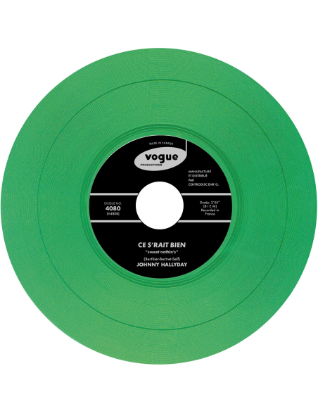 Johnny Hallyday - Souvenirs, Souvenirs - Vinyle VERT (Canada) (Vinyle 7'')