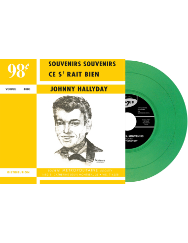 Johnny Hallyday - Souvenirs, Souvenirs - Vinyle VERT (Canada) (Vinyle 7'')