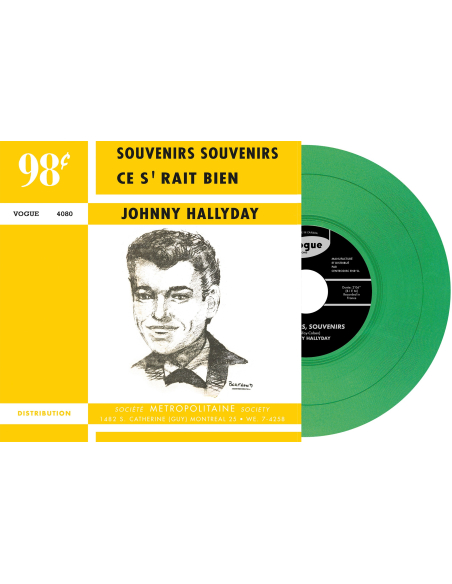 Johnny Hallyday - Souvenirs, Souvenirs - Vinyle VERT (Canada) (Vinyle 7'')