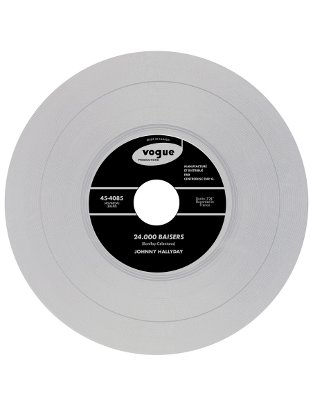 Johnny Hallyday - 24 Mille Baisers - Vinyle TRANSPARENT (Canada) (Vinyle 7'')