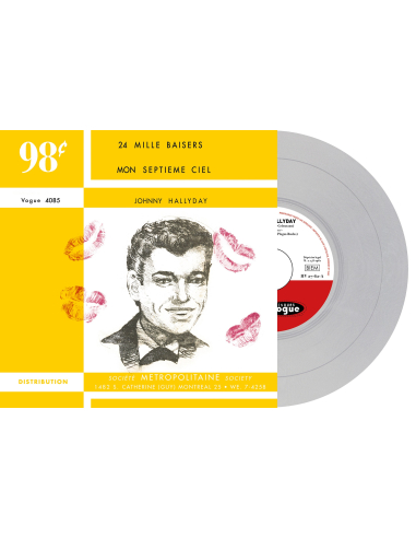 Johnny Hallyday - 24 Mille Baisers - Vinyle TRANSPARENT (Canada) (Vinyle 7'')