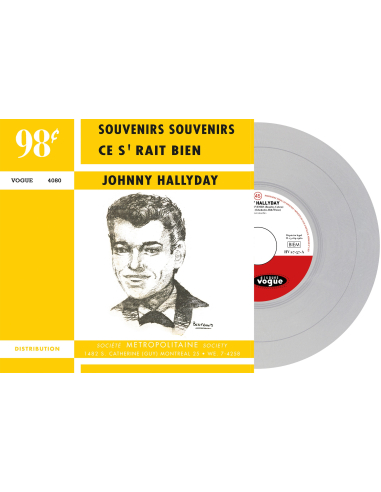 Johnny Hallyday - Souvenirs, Souvenirs - Vinyle TRANSPARENT (Canada) (Vinyle 7'')