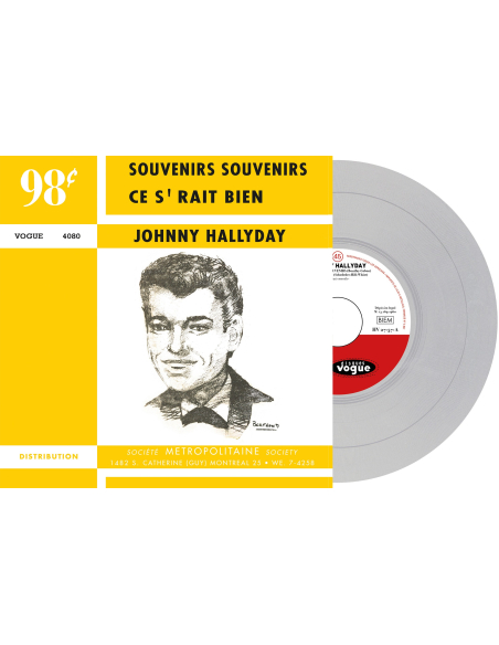 Johnny Hallyday - Souvenirs, Souvenirs - Vinyle TRANSPARENT (Canada) (Vinyle 7'')