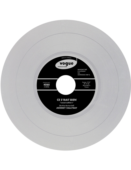 Johnny Hallyday - Souvenirs, Souvenirs - Vinyle TRANSPARENT (Canada) (Vinyle 7'')