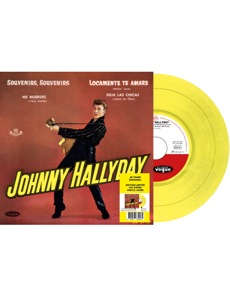 Johnny Hallyday - Souvenirs, Souvenirs - Vinyle JAUNE (Espagne) (Vinyle 7'')