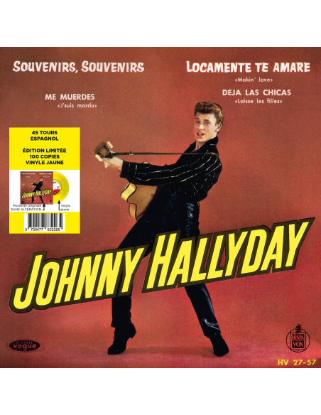 Johnny Hallyday - Souvenirs, Souvenirs - Vinyle JAUNE (Espagne) (Vinyle 7'')